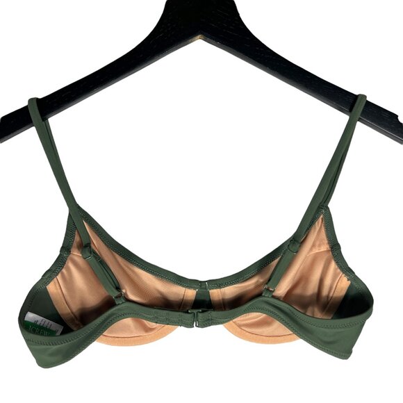 NWT J. Crew 1993 Underwire Bikini Top in Cool Cypress Green Size 32B - Picture 7 of 8